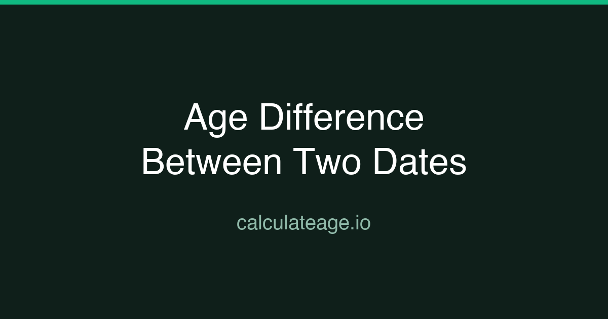 How to Find the Age Difference Between Dates
